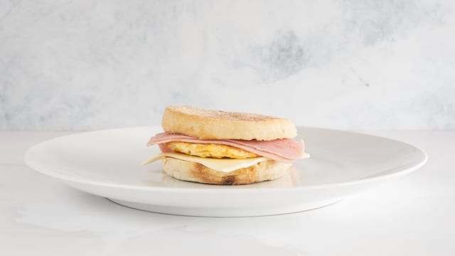 English Muffin Breakfast Sandwich.