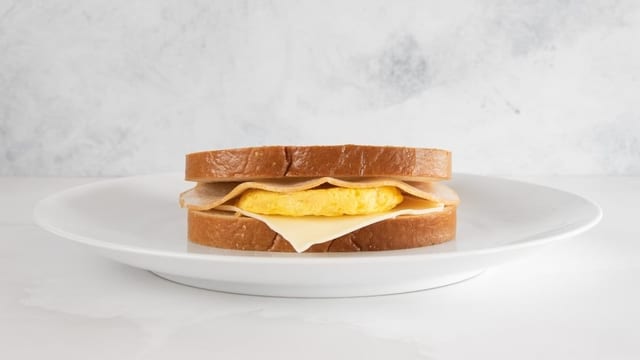 White Toast Breakfast Sandwich.