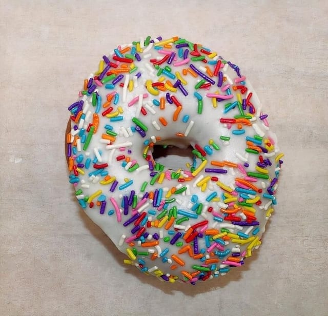 Vanilla Sprinkles Donut.