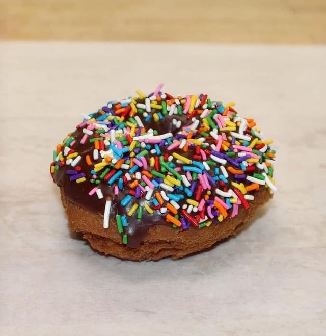 Brown Cake Choc-Sprinkle Donut.